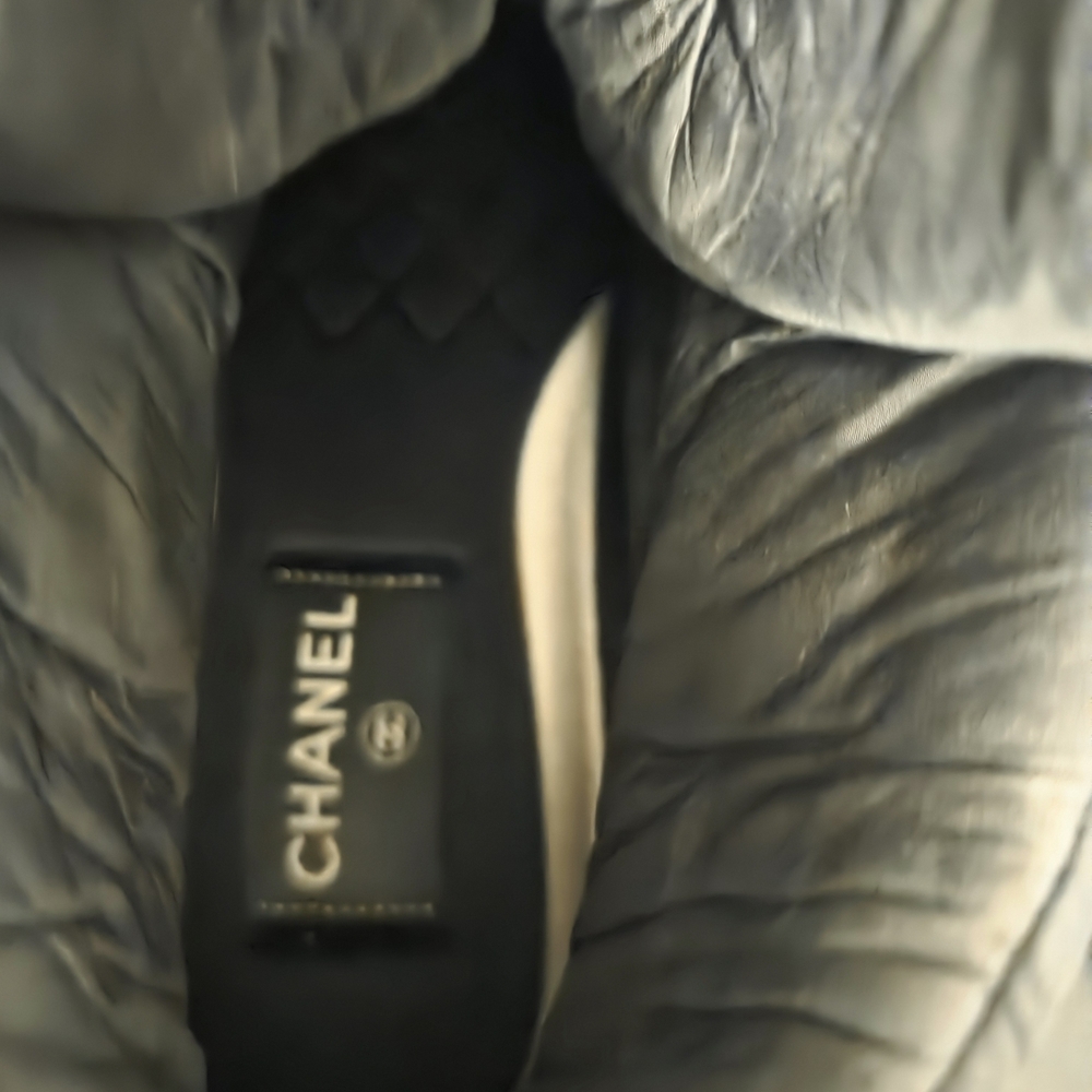 CHANEL Black Women's Lace-Up Sneakers with Logo Accent - Picture 7 of 8